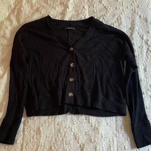 Abercrombie Cropped Button Tee